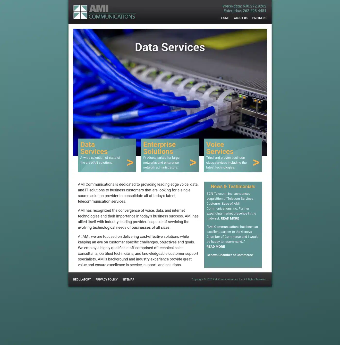 AMI Communications website