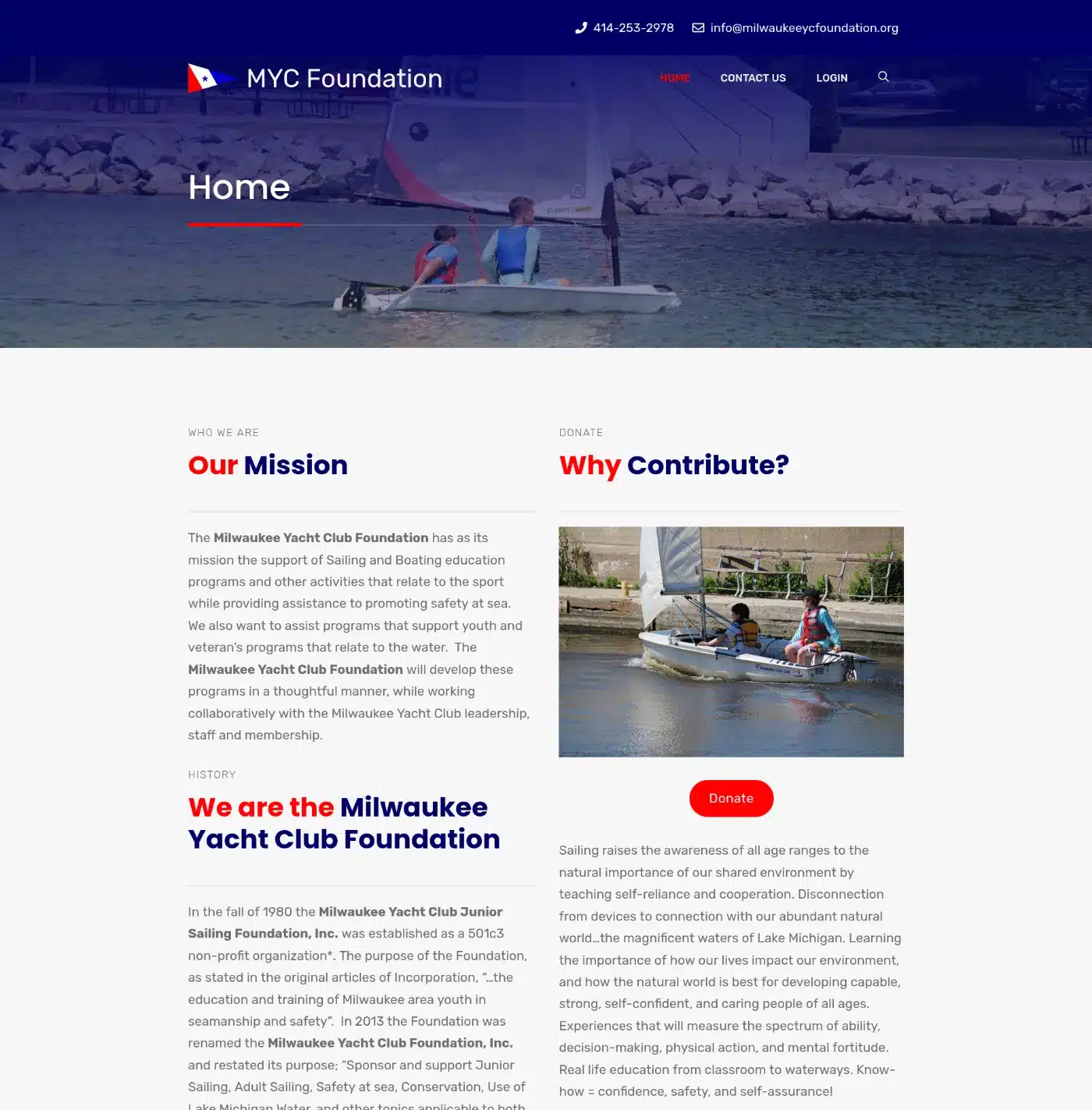 Milwaukee Yacht Club Foundation website