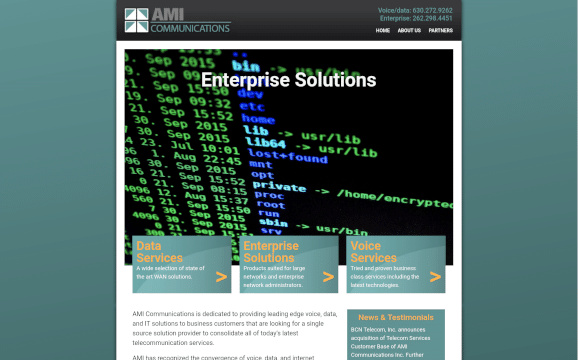 AMI Communications website