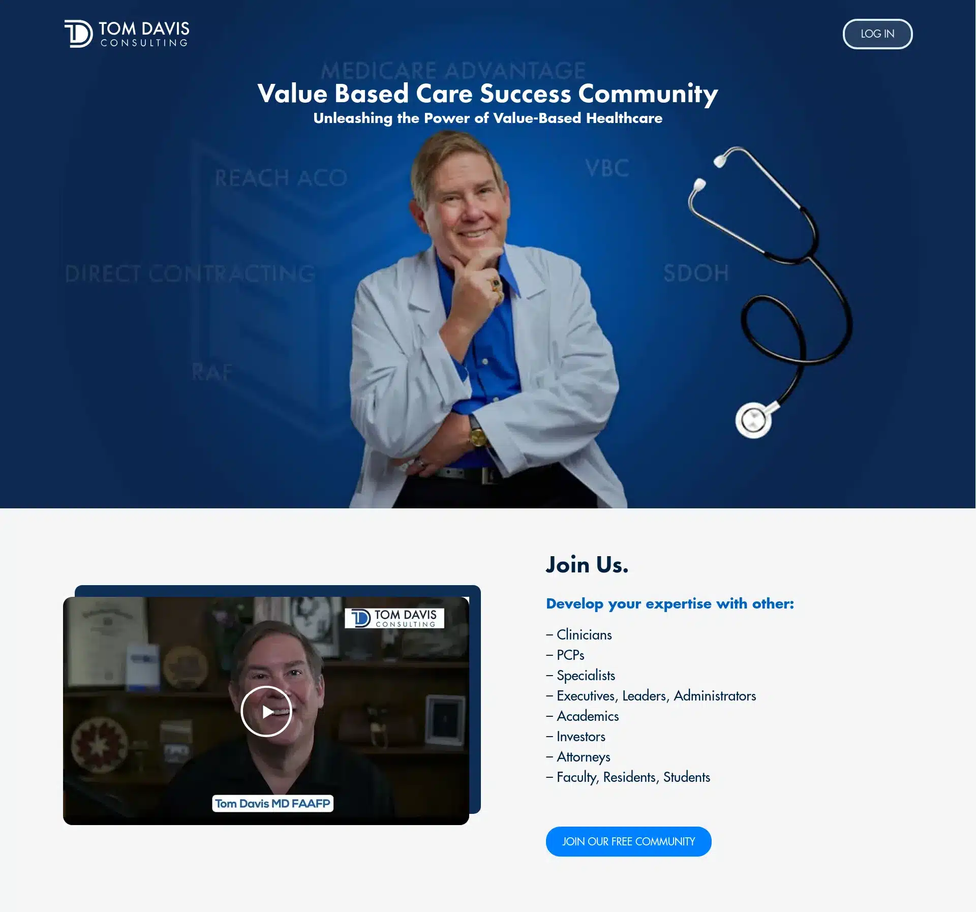 Tom Davis Consulting website homepage
